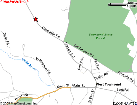 mapquest map showing Recycling center location